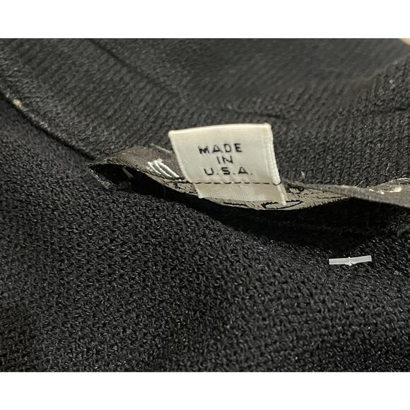 St John Collection Jacket Womens 8 Black Knit Short Sleeve Zip Gold Buttons - Picture 8 of 8